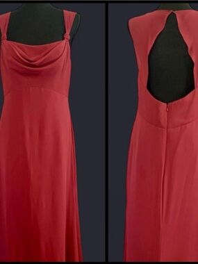 Watters & Watters Burgundy vintage evening gown